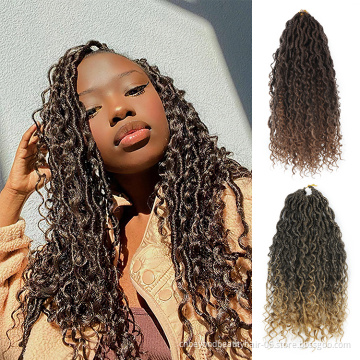 Ombre Braiding Hair Box Crochet Hair Synthetic Hair Extensions Crochet Braids Messy Goddess River Box Braids Curly Ends